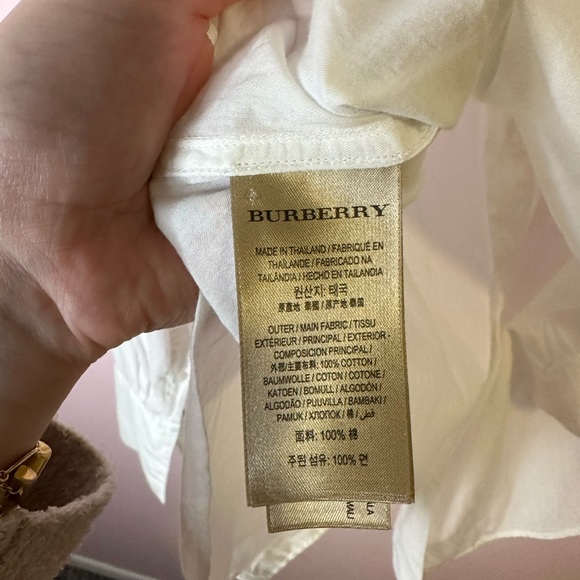 Burberry White Button Down Shirt Size Small - Picture 11 of 11